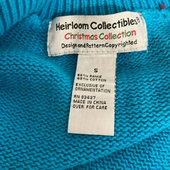 Vintage Heirloom Collectibles Snowman Cardigan Ugly Sweater Christmas Winter - Picture 4 of 4